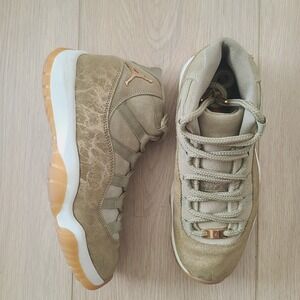 Nike Air Jordan 11 Retro Heiress "Olive Lux"‎ Suede Gold AR0715-300 Size 8